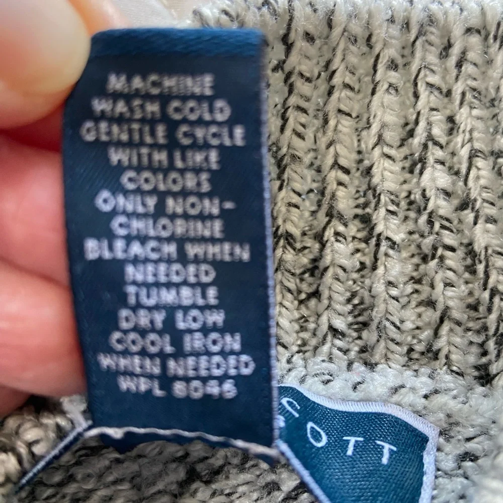 Karen Scott Heathered Gray Mock Neck Sweater Size PL - Picture 5 of 10